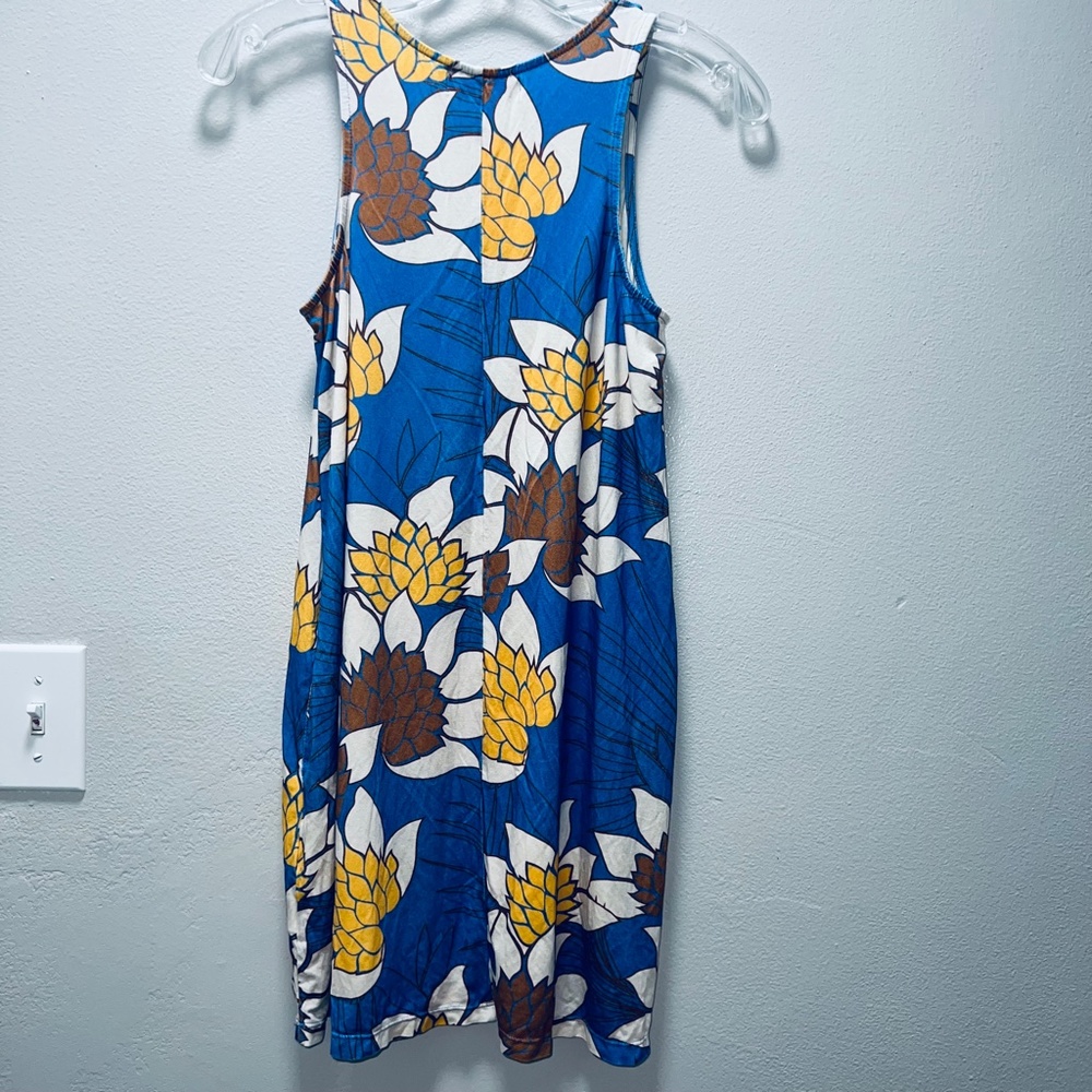 Fighting Eel Ava Sky Blue Palawan Sunflower Dress Sz … Gem
